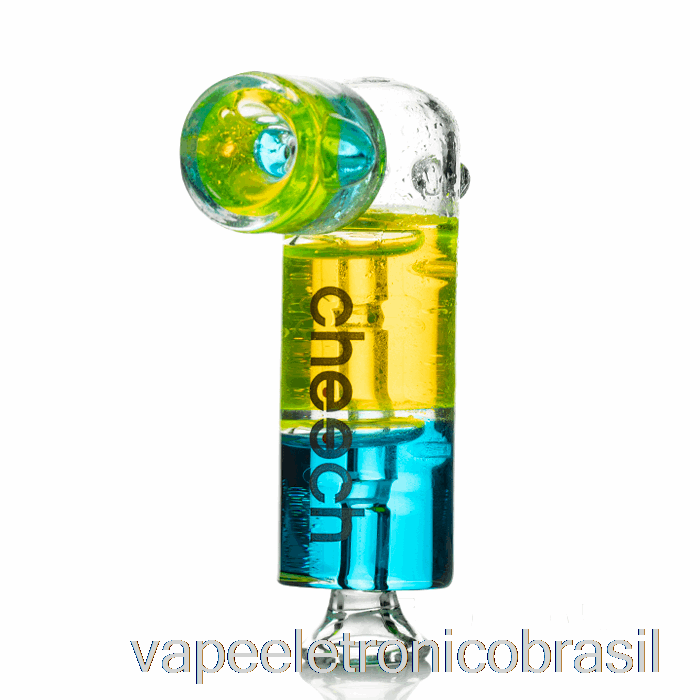 Vape Recarregável Cheech Glass Dual Freezable Hand Pipe Azul / Verde